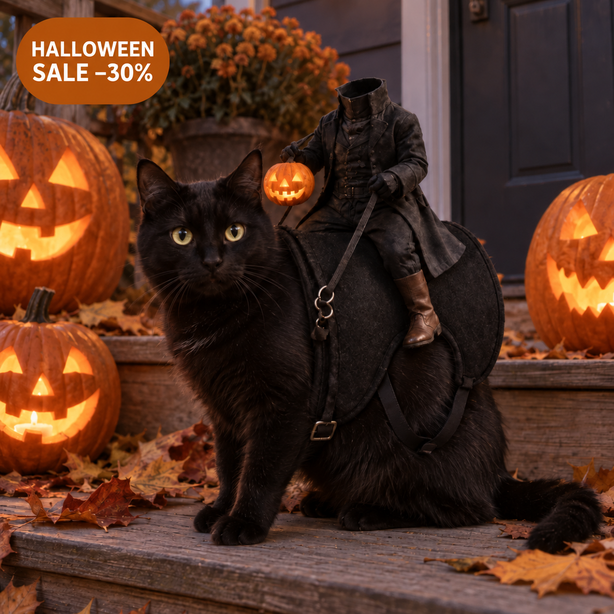 Headless Horseman pet costume
