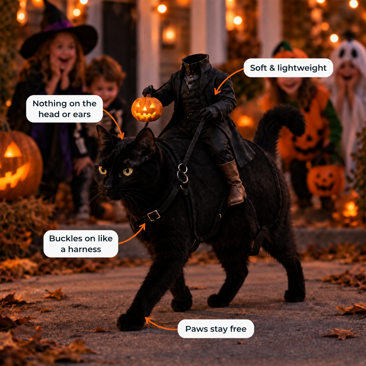 Headless Horseman pet costume
